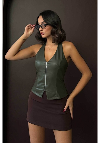 Verymoda Sunideri Fermuarlı Yelek Vmf2036 Haki