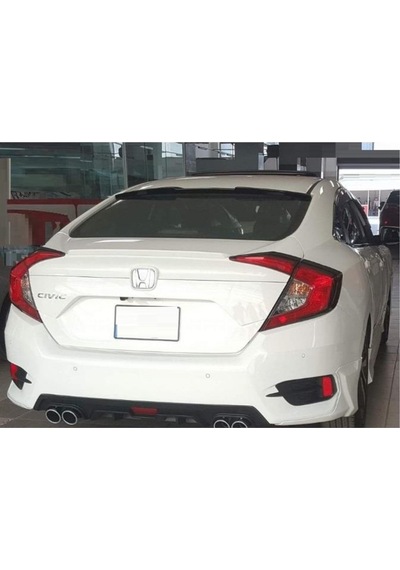 Honda Civic Cam Üstü Yay Spoiler Parlak Siyah Renk Fc5 2016-2021