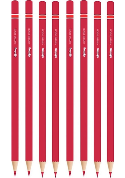 Rotring Kırmızı Kalem 12 Adet Kırmızı Kurşun Kalem Kırmızı Kopya Kalemi Başlık Kalemi Öğrenci Okul Kırmızı