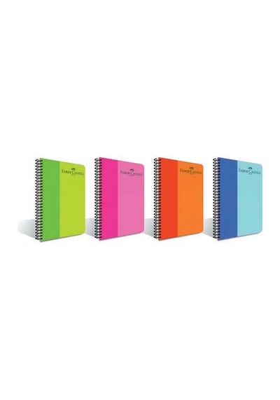 Faber Castell Defter Bicolor Spiralli Pp Kapak 160 Yaprak Çizgili 5075000139000