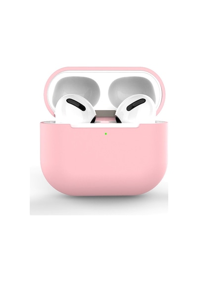 Ally Apple Uyumlu AirPods 3 için Ultra İnce Koruma Silikon Kulaklık Kılıfı Pembe