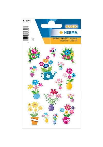 Herma Stıcker Magıc Flowers. Glıttery Foıl