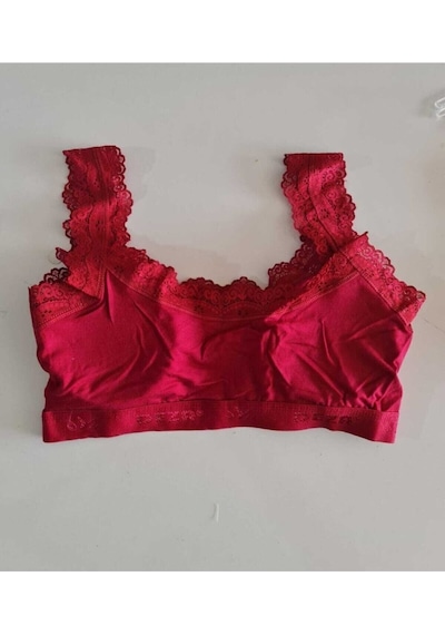 3'lü Paket Siyah Bambu Pedli Kalın Askılı Dantelli Bustiyer 5022 001