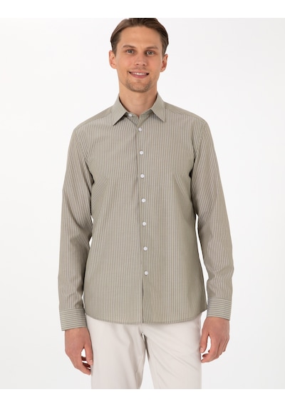 Pierre Cardin Erkek Yeşil Gömlek Desenli 50310777-vr054 Yeşil