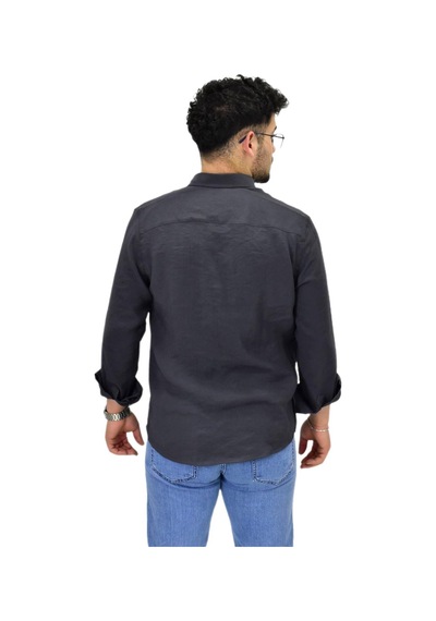 Erkek Spor Silim Fit Uzun Kol Gömlek G5019 Bgl-st04493 Antrasit