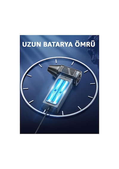 Robeve Süper Güçlü Üfleyici Şarjlı Fan Turbo Fan 130000 Rpm Güçlü Fan Vantilatör Üfleyici Süper Turbo Fan Yüksek Hızlı Fırçasız Motor Mini Jet Üfleyici Siyah