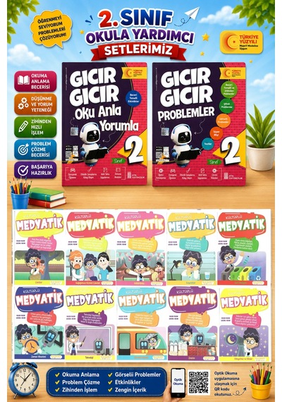 2.sınıf Oku Anla Yorumla + Problemler + Medyatik Hikaye Seti