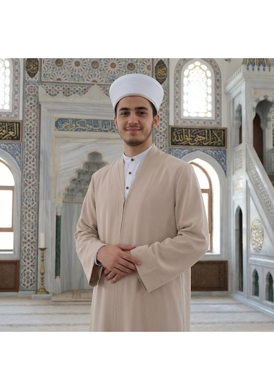 Vizon Buhara Yaka Pratik Namaz Cübbesi Çok Renkli