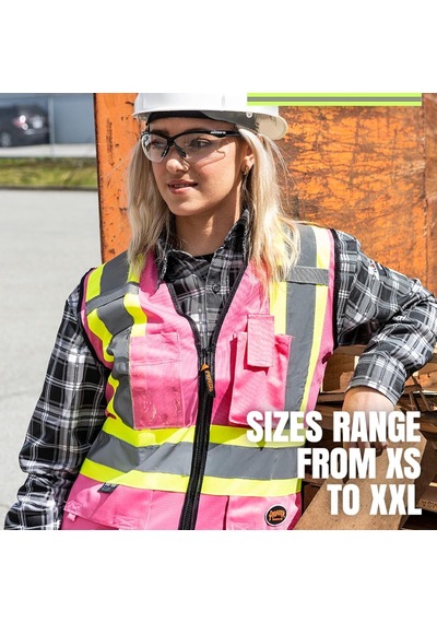 Kadınlar İçin Güvenlik Yeleği - 9 Cepli - Hi-vis Startech Yansıtıcı Bant - Sınıf 2 Ansı - Birden Fazla Renk Genel