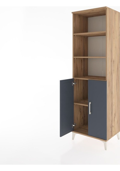 Hyperion Dolap 4 Raflı 2 Kapaklı 60x44x195 Çam-antrasit Atlas Çam Hyperion Dolap 4 Raflı 2 Kapaklı 60x44x195 Çam-antrasit Atlas Çam