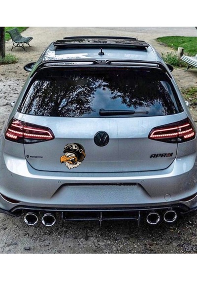 Kasklı Kartal 9x9 Cm Motorsiklet Kask Laptop Ve Oto Sticker