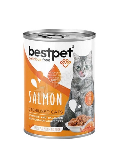 3 Adet Bestpet Sterilised Somonlu Kısırlaştırılmış Kedi Konservesi 400 Gr