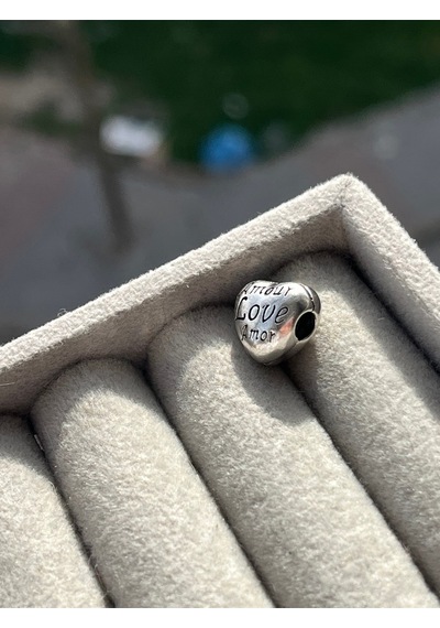 Love Amour Klips Charm Asafaccessory Gümüş