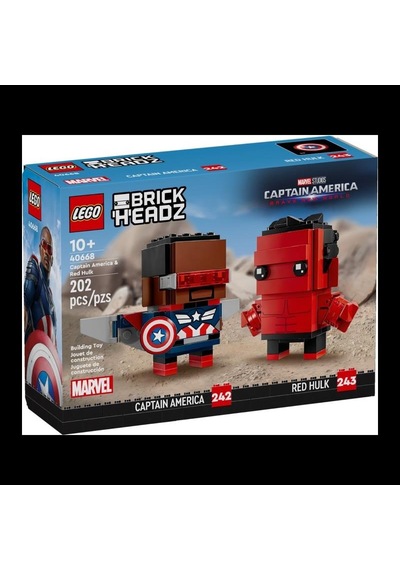Lego Brickheadz 40668 Captain America And Red Hulk