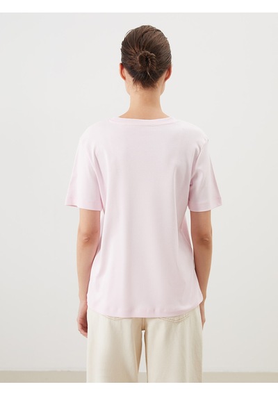 Lcw Comfort Pembe %100 Pamuklu Kadın Tişört