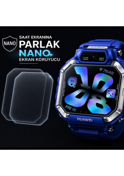 Huawei Watch Kids X1 İle Uyumlu Ekran Koruyucu Nano Parlak Çizilmeye Dayanıklı 2 Adet