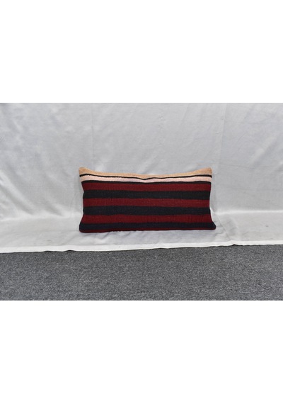 Zehra Abla Halı Yeni El Dokuma Dekoratif Lumbar Kilim Kırlent Yastık Kılıfı 6174