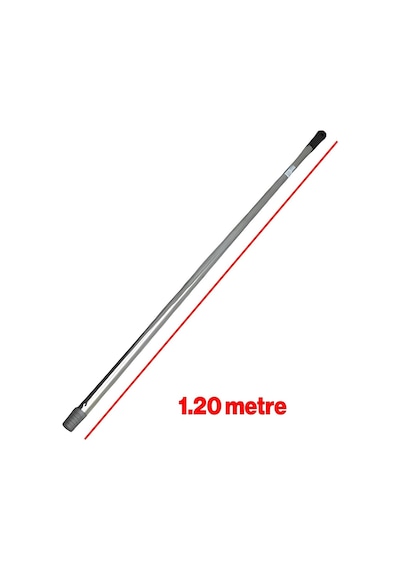 Metal Sap Sillgech Krom Renk Kalın Fırça Sapı Süpürge Çekpas Standart Metal Sap 120 Cm