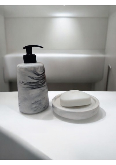 Marble Gri Sabunluk Beton Sıvı Ve Katı Sabunluk Gri