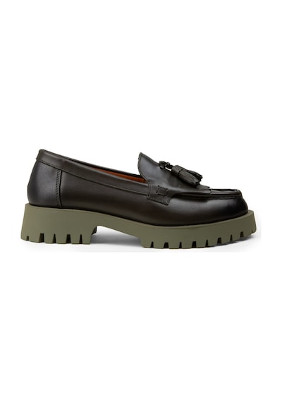 Deery Kadın Hakiki Deri Yeşil Püsküllü Loafer - 02033zyslc02