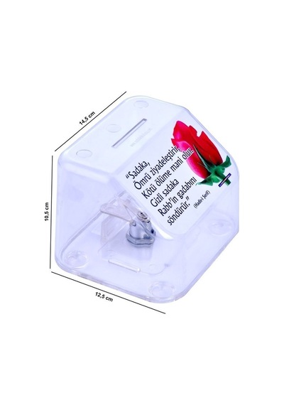 Kırılmaz Plastik Sadaka Kutusu Küçük 15 12 10 Cm