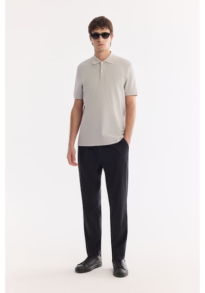 Avva Erkek Taş Kıvrılmaz Polo Yaka %100 Pamuk Basic Regular Fit T-shirt B001032