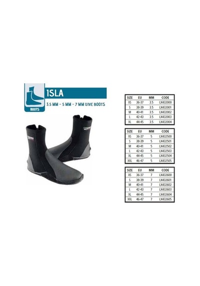 Cressi Isla 7 Mm Tabanlı Dalış Botu Xlarge 44-45