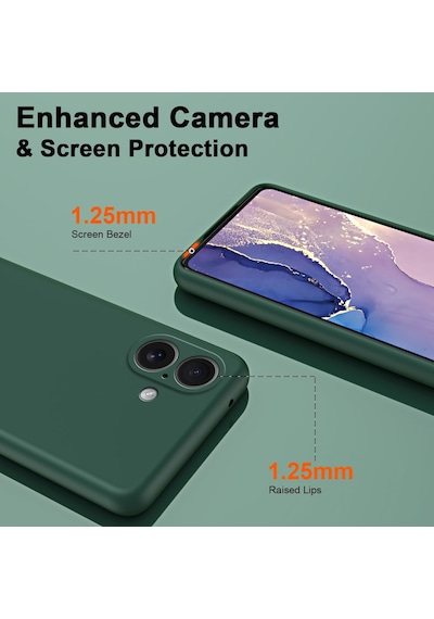 Xiaomi Poco X8 Pro Uyumlu Içi Kadife Lansman Kılıf Ve Şeffaf Temperli Cam Ekran Koruyucu Koyu Yeşil
