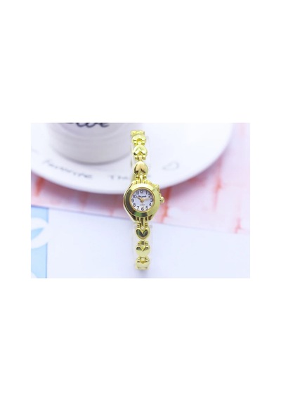 Kalpli Yuvarlak Gold Vintage&retro Saat Siyah - Rose Gold