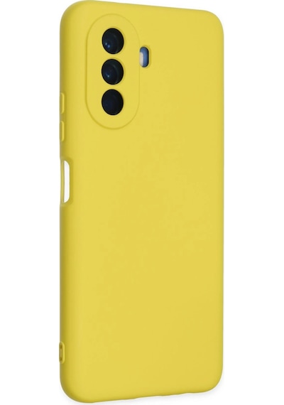 Uray Store Huawei Nova Y70 Kılıf Nano İçi Kadife Silikon - Sarı