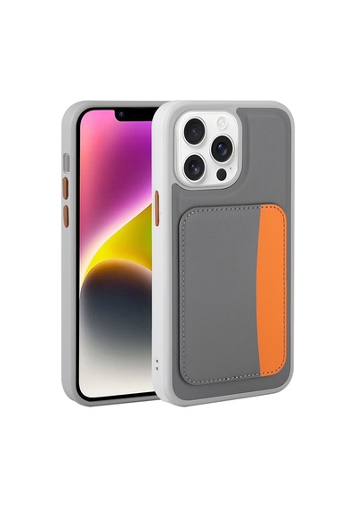 Zore Apple iPhone Uyumlu 16 Pro Kılıf Kartlıklı Zore X-kart Silikon Kapak - Siyah