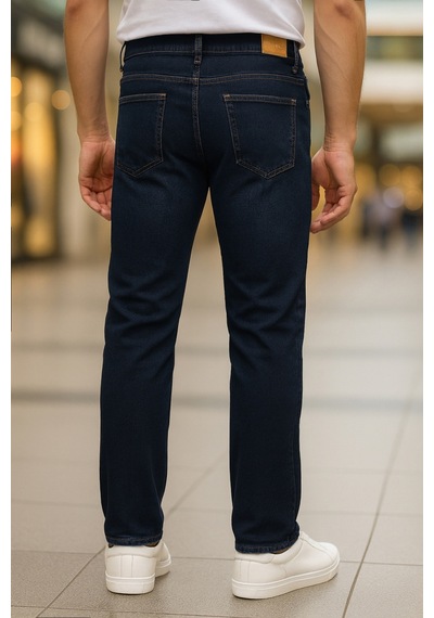 Cedy Denim Regular Fit Jean Martin Yüksek Bel Standart Kesim Esnek Kot Pantolon C336 Lacivert