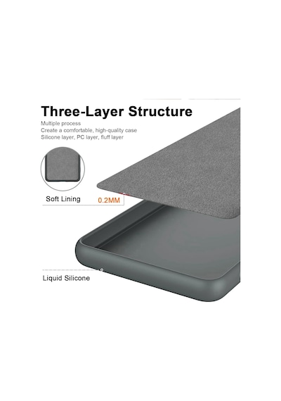Caseonn Honor Magic 8 Pro Kılıf Kamera Korumalı Mikrofiber Astarlı Lansman Gri