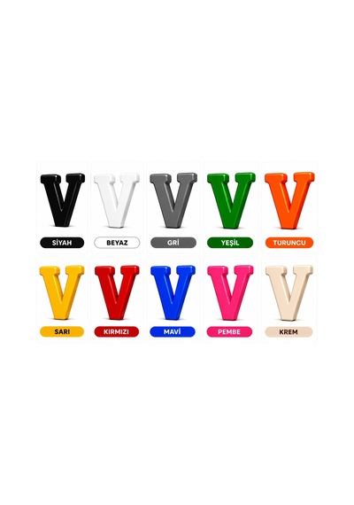 Dekoratif -v- Harfi 20 Cm Q-1375