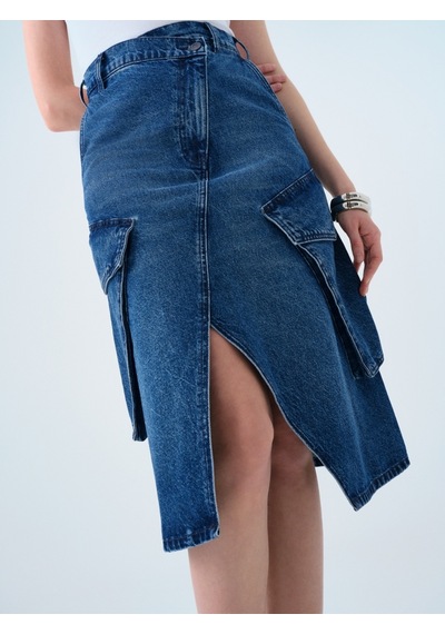 Regular Fit Kadın Etek Denim