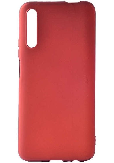 Kilifone - Huawei Uyumlu P Smart Pro 2019 Stk-l21 - Kılıf Mat Renkli Esnek Premier Silikon Kapak - Kırmızı