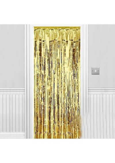 Işıltılı Duvar ve  Kapı Perdesi Gold 90x200 CM