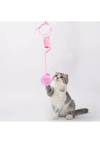 Elastik Yaylı Asılabilir Peluş Oyuncak Sarı