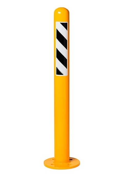 Metal Delinatör Kaldırım Park Dubası Demir Otopark Sabit Park Bariyeri 75 Cm Sarı