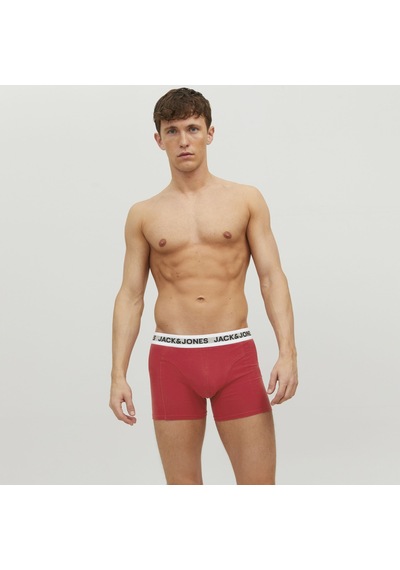 Jack & Jones Logo Detaylı 3'Lü Boxer Paketi- Rikki 12228454 Sycamore Çok Renkli