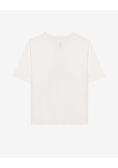 Skechers W Lounge Regular Crew Neck T-shirt Unisex Off White Tshirt S2510327-102 Beyaz