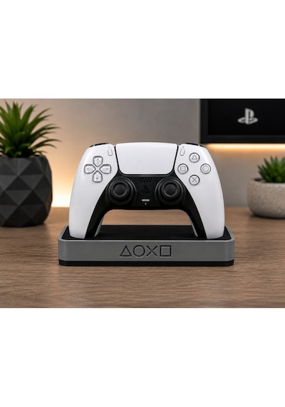 Veriqo 3d Ps5 Dualsense Şarj Ve Stand Ünitesi Playstation 5 Kontrolcü Masaüstü Düzenleyici Standı Gri