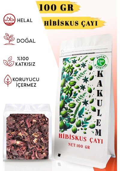 Kakulem Sertifikalı 100 Gr Doğal Kurutulmuş Hibiskus Çayı Nar Çiçeği