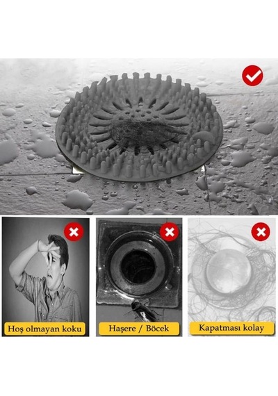 Mithra Life Yuvarlak Silikon Süzgeçli Lavabo Tıpası Mıt1068