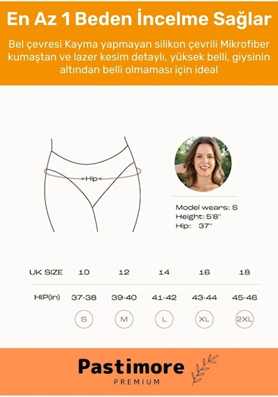 Yüksek Belli Toparlayıcı Lastikli Korse Özellikli Şerit Göstermez Dikişsiz Ten Bato Külot Ten Rengi
