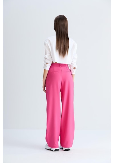 Sortie Collection Rahat Kesim Klasik Model Kumaş Pantolon Fuşya-fuşya Fuşya