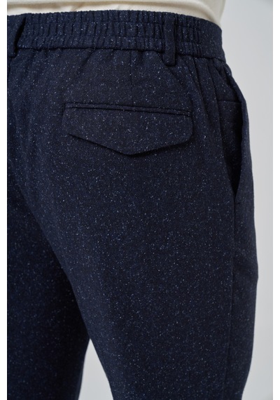 Morven Erkek Lacivert Yünlü Trend Desenli Slim Fit Pantolon 26ks003001200 Lacivert