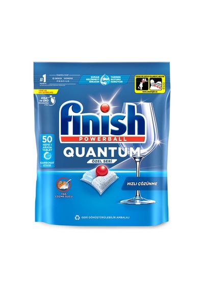 Finish Quantum Özel Seri 50'li Bulaşık Makinesi Tableti 520 G - 2 Adet Tarı