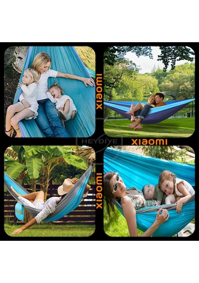 Xiaomi Heyshake Outdoor Kamp Hamağı - Geliştirilmiş Hibrit Seri - 220x90 Cm - 225kg Dayanıklılık Gri