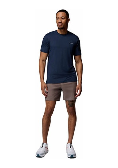 Columbia Tech Trail Utility Ss Crew Erkek Günlük Tişört 2118571465 Lacivert